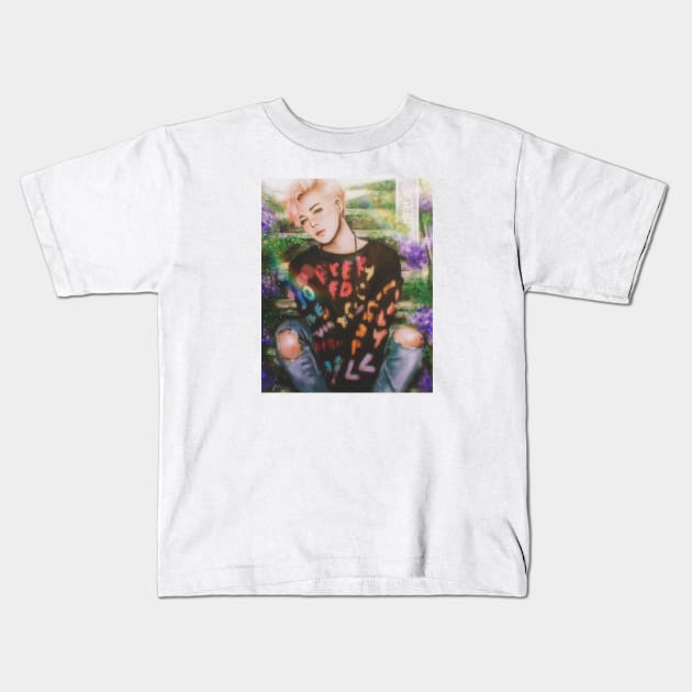 You Never Walk Alone - Jimin Kids T-Shirt by gerimisore